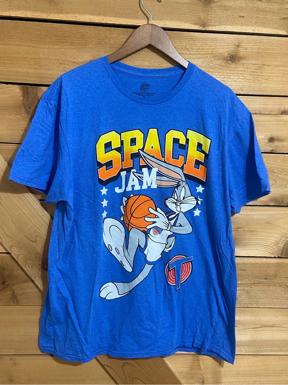Space Jam Bugs Bunny Blue Graphic Tee Shirt